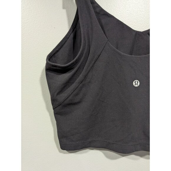 Lululemon Tank Top Womens 12 Black Align Built In Bra Athleisure Yoga Workout - Picture 12 of 13